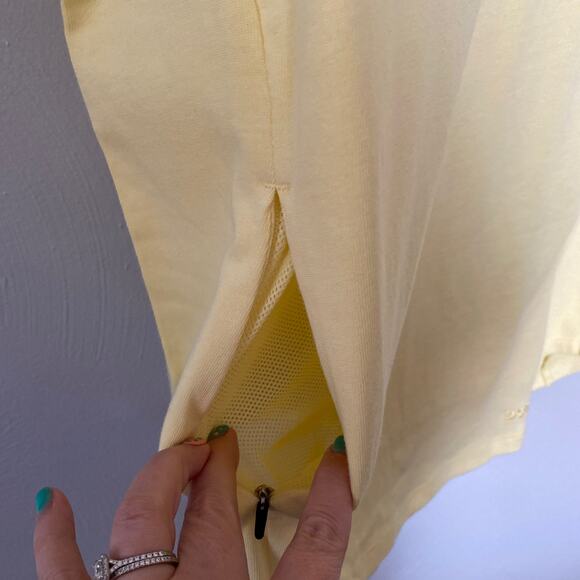 DSG Men's Yellow Crewneck Basic Tank Front Kangaroo Two Zipper Pocket Small NWOT - Picture 5 of 9